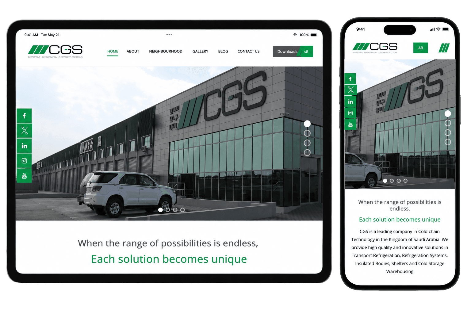 CGS Website Interface